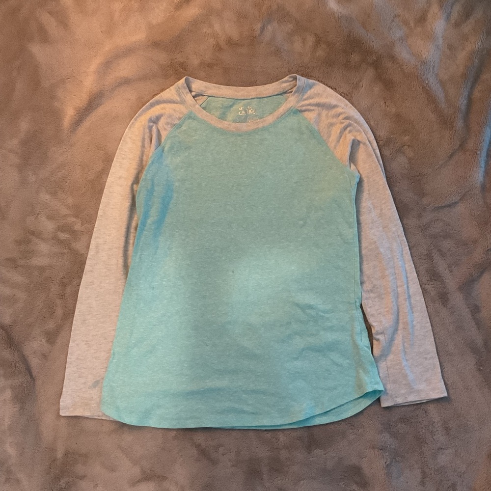 Kids Raglan Sleeve Shirt - Teal and Gray